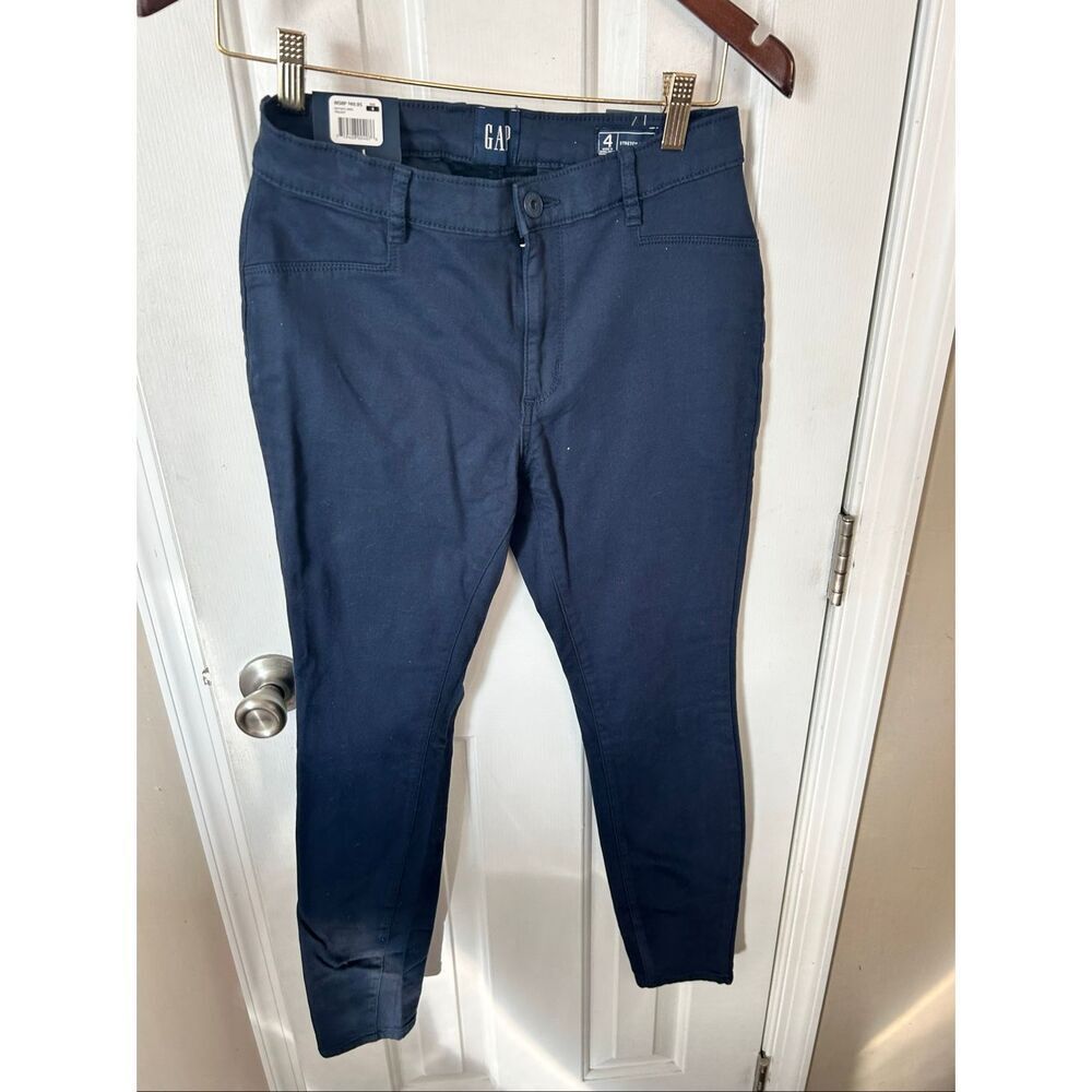 Gap stretchy dress pants navy blue size 4 stretchy skinny new with tags